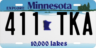 MN license plate 411TKA