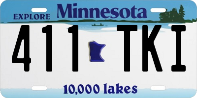 MN license plate 411TKI