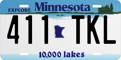MN license plate 411TKL