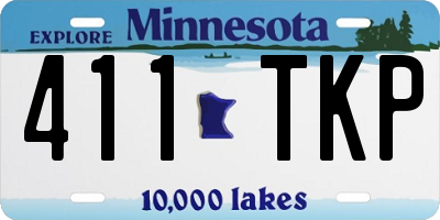MN license plate 411TKP