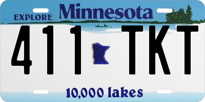 MN license plate 411TKT