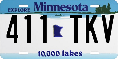 MN license plate 411TKV