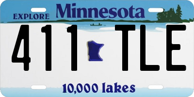 MN license plate 411TLE
