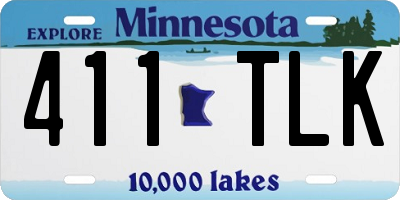 MN license plate 411TLK