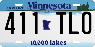 MN license plate 411TLO
