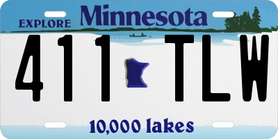 MN license plate 411TLW