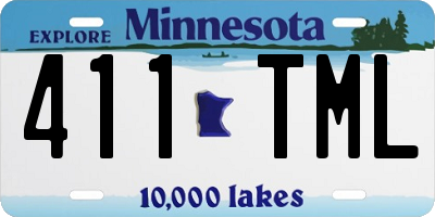 MN license plate 411TML