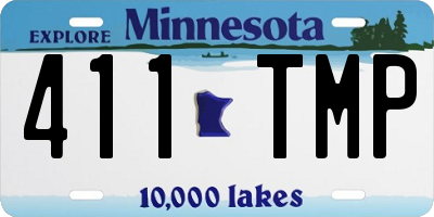 MN license plate 411TMP