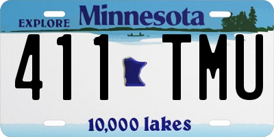 MN license plate 411TMU