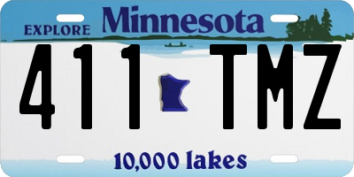 MN license plate 411TMZ