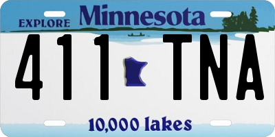 MN license plate 411TNA
