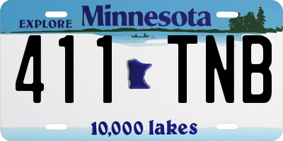 MN license plate 411TNB