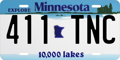 MN license plate 411TNC