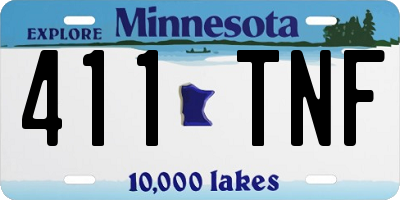 MN license plate 411TNF