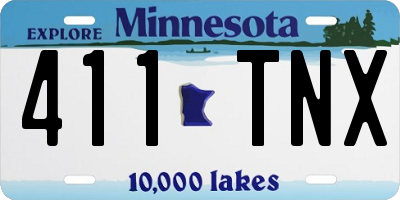 MN license plate 411TNX