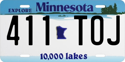 MN license plate 411TOJ