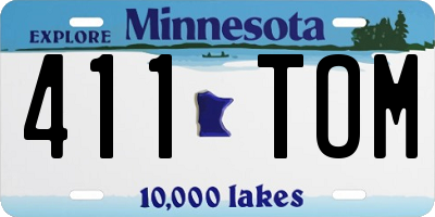MN license plate 411TOM