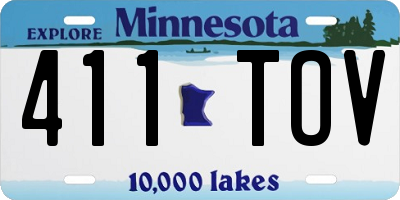 MN license plate 411TOV