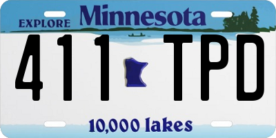 MN license plate 411TPD