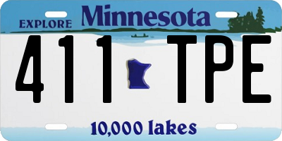 MN license plate 411TPE