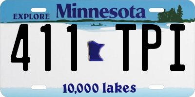 MN license plate 411TPI