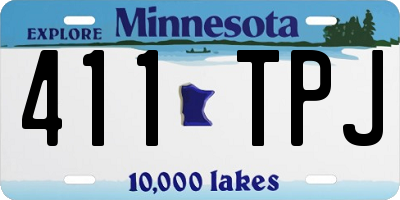 MN license plate 411TPJ