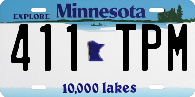 MN license plate 411TPM