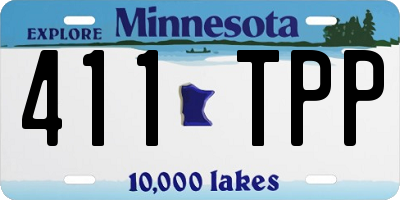 MN license plate 411TPP