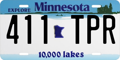 MN license plate 411TPR
