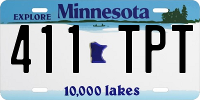 MN license plate 411TPT