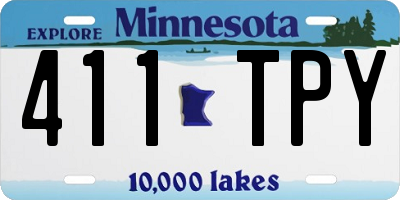MN license plate 411TPY
