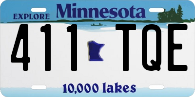 MN license plate 411TQE