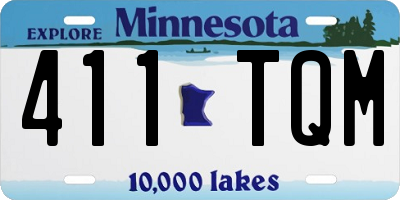 MN license plate 411TQM