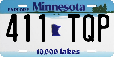 MN license plate 411TQP
