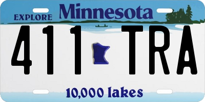 MN license plate 411TRA