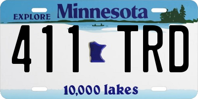 MN license plate 411TRD