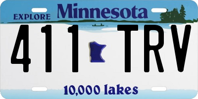 MN license plate 411TRV
