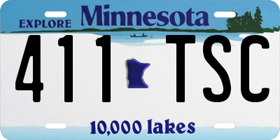 MN license plate 411TSC