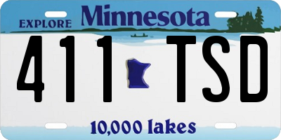MN license plate 411TSD