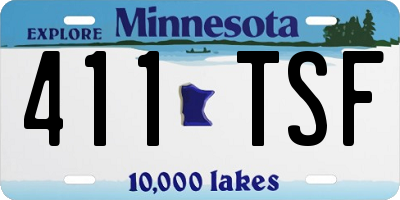 MN license plate 411TSF