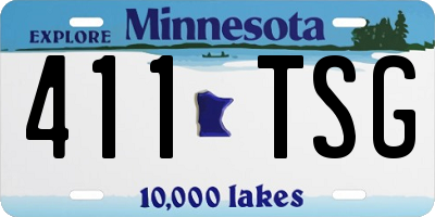 MN license plate 411TSG