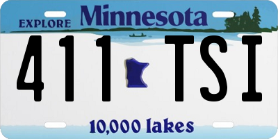 MN license plate 411TSI