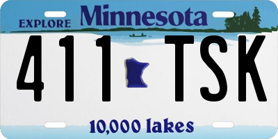MN license plate 411TSK