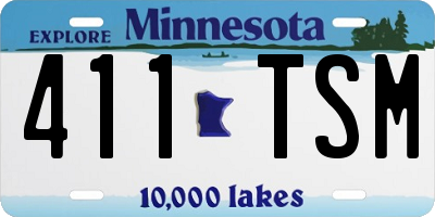 MN license plate 411TSM