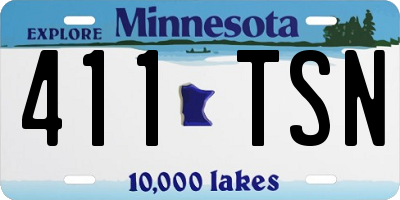 MN license plate 411TSN