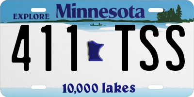 MN license plate 411TSS