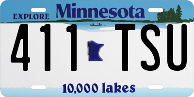 MN license plate 411TSU