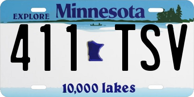 MN license plate 411TSV
