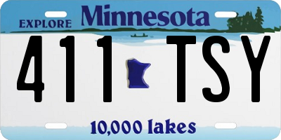 MN license plate 411TSY