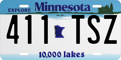 MN license plate 411TSZ